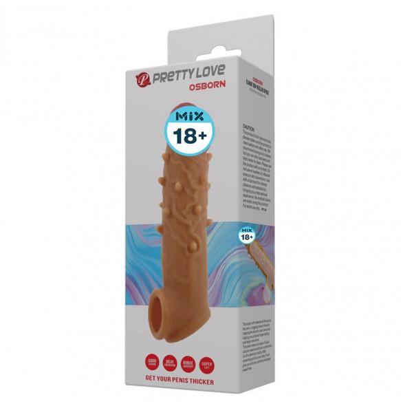 PRETTY LOVE - OSBORN Extended Penis Sleeve (L:16.5cm - D:3.6cm)